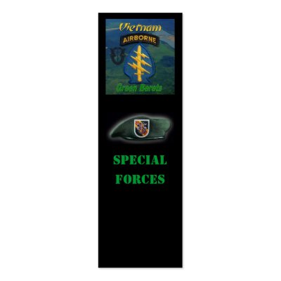5th green berets special forces group bookmarker business card by willeboy