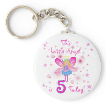 5th Little Angel Birthday Tshirts and Gifts Keychains
