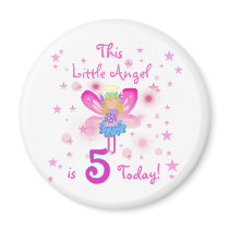 5th Little Angel Birthday Tshirts and Gifts Fridge Magnets