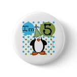5th Penguin Birthday Pins