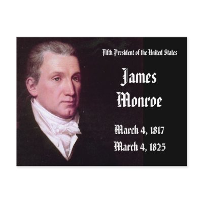 5th President Of the United States James Monroe Post Card by obama_inauguration
