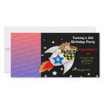 5th rocket birthday boy party invitations photo card template