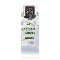 5th special forces green berets group bookmarker business card template