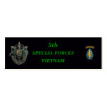 5th special forces group green berets bookmarkers business card