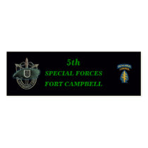 5th special forces group green berets bookmarkers business cards