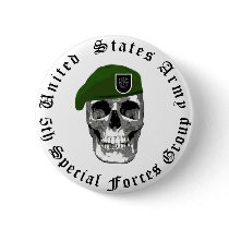 5th Special Forces Skull Button