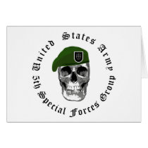 5th Special Forces Skull Greeting Cards