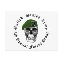 5th Special Forces Skull Post Card