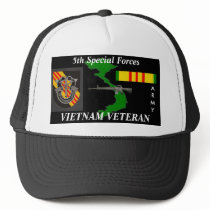 5th Special Forces Vietnam Veteran Ball Caps Mesh Hats