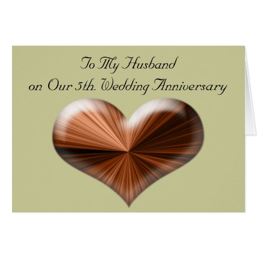 5th_wedding_anniversary_to_my_husband_card ...