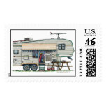 5th Wheel Camper Trailer Camping Stamps