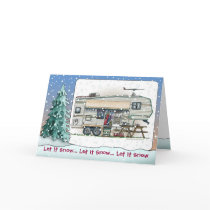 5th Wheel Camper Trailer Holiday Cards by art1st 5th Wheel Camper Trailer Holiday Cards