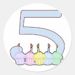 5to Cumpleaños Etiquetas
