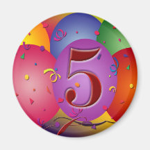 5to Decoraciones del globo de la fiesta de cumplea Imán Para Frigorifico