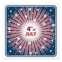 5x5 4th of July Party Invitation