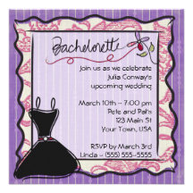 5x5 Bachelorette Party Invitation