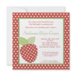 5x5 Farm Strawberry Fruit Birthday Part Invitation