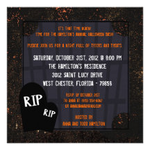 5x5 Haunted House Halloween Party Invitation