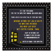 5x5 Haunted House Halloween Party Invitation