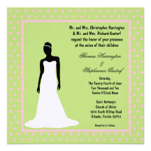 5x5 Light Green Bride Wedding Invitation
