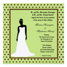 5x5 Light Green Bride Wedding Invitation