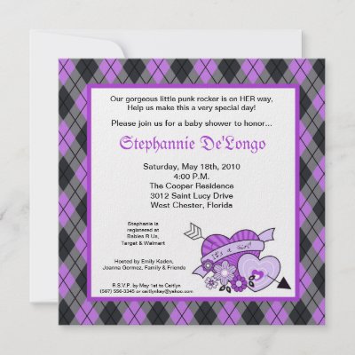 Punk Baby Shower Invitations on Baby Shower Invitations Rocker   Mymonkeybabyshowerinvitations Com