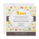 5x5 TRIPLET Gir Rubber Duck Baby Shower Invitation