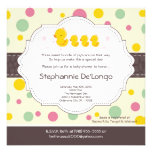 5x5 TRIPLET Gir Rubber Duck Baby Shower Invitation