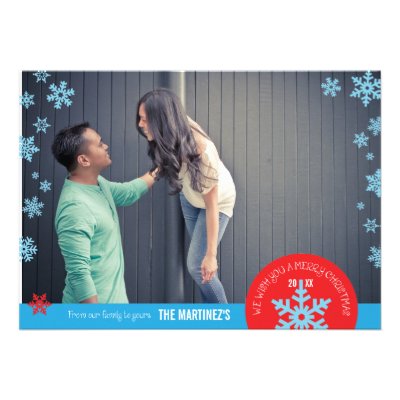 5x7 1 Photo Snowflake Photo Card