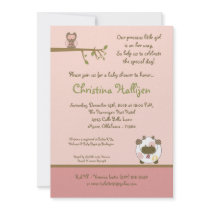 5x7 Abby's Farm Pink Barn Baby Shower Invitation