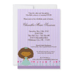 5x7 African Princess Gir Birthday Party Invitation
