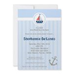 5x7 Ahoy Nautical Sail Boat Baby Shower Invitation