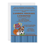 5x7 All Star Blue Birthday Party Invitation 5x7 All Star Blue Birthday Party Invitation
