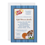 5x7 AllStar MVP SportBall Birthday Part Invitation