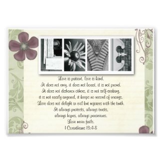 5x7 Alphabet Letter Photo Love is Patient Print photoenlargement