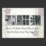 5x7 Alphabet Letter Photography Sister  (Flower) photography