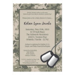 5x7 ARMY Camo ACU Print Baby Shower Invitation invitations
