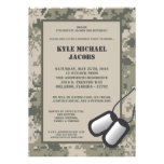 5x7 ARMY Camo ACU Print  Birthday Party Invitation