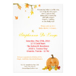5x7 Autumn Fall Leaves Baby Shower Invitation