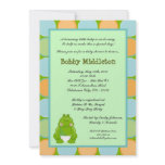 5x7 Baby Green Zoo Frog  Baby Shower Invitation