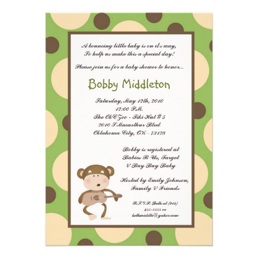 baby monkey invitations