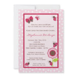 5x7 Berry Garden Lady Bug Baby Shower Invitation