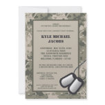 5x7  Birthday Party Invitation ARMY Camo ACU Print