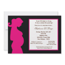 5x7 Black Baby Shower Custom Invitations