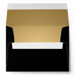 5x7 Black outside and Gold Inside Envelope