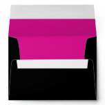 5x7 Black outside and Hot Pink Inside Envelope