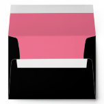 5x7 Black Outside Dark Pink Inside Envelope
