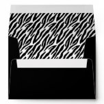 5x7 Black Outside Zebra Print Inside Envelope