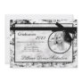 5x7 Black Toile Photo Graduation Announcement 5x7 Black Toile Photo Graduation Announcement