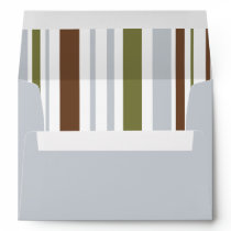 5x7 Blue Outside Jungle Stripe Inside Envelope